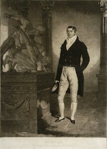 チャールズ・ターナー（1774-1857）が彫刻した「ミスター・ガリー」（メゾチント）。 作： Benjamin (after) Marshall