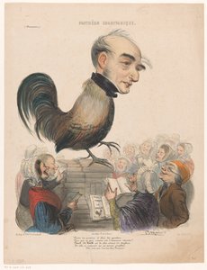 ポール・デ・コックの似顔絵 Le Charivari（シリーズタイトル）の有名人の似顔絵 パンテオン カリヴァリック (オブジェクトのシリーズ タイトル) 作： Benjamin