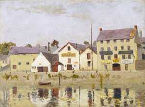 カーマーセンの波止場（油彩・板） 作： Benjamin Archibald Lewis