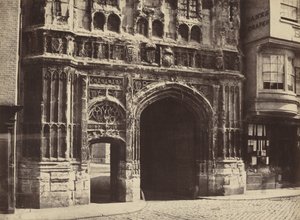 カンタベリー州クライストチャーチ・ゲートウェイ、1854年、1857年印刷（写真） 作： ベンジャミン・ブレックネル・ターナー