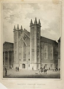 フリーメーソンの寺院、ボストン 作： Benjamin F. Nutting