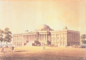 トーマスサザーランドによって刻まれたアメリカ合衆国の国会議事堂、1825年（アクアチント） 作： Benjamin Henry Latrobe