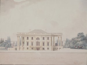 大統領邸の南ポルティコ、1807