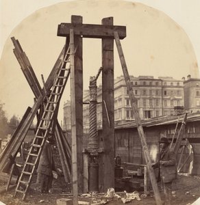 サウス・ケンジントンでの1862年国際博覧会の建設（写真）。