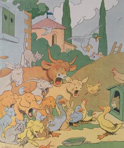 アルバム「盗賊団長ゲデオン」イラスト（カラー彫刻） 作： Benjamin Rabier