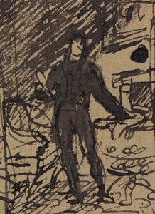 フォーマルなスーツを着た男性の図研究 作： Benjamin Robert Haydon