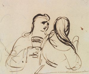 キリストのエルサレム入城について学ぶ 作： Benjamin Robert Haydon