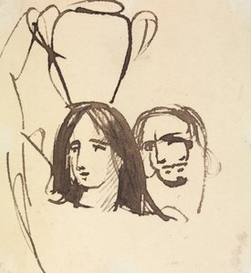 キリストのエルサレム入城について学ぶ 作： Benjamin Robert Haydon