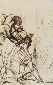 キリストのエルサレム入城について学ぶ 作： Benjamin Robert Haydon