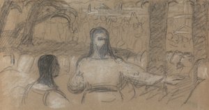 キリストのエルサレム入城について学ぶ 作： Benjamin Robert Haydon