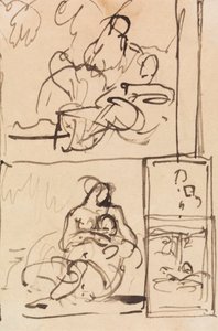 座っている人物の研究 作： Benjamin Robert Haydon