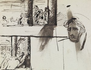 人物群の研究と人の頭の研究 作： Benjamin Robert Haydon
