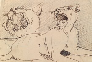 雌ライオンの研究 作： Benjamin Robert Haydon