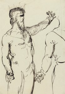 腕を伸ばした男性の研究 作： Benjamin Robert Haydon