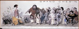 Le grand chemin de la posterity: representation of tragedy and comedy - Lithography by Benjamin Roubaud, Maison de Balzac, Paris 作： Benjamin Roubaud
