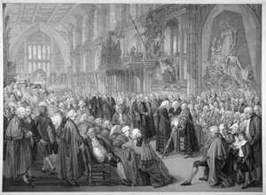 ギルドホールの内部、ロンドン市、1782 年。