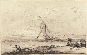 山岳海岸沖のスコール 作： Benjamin West