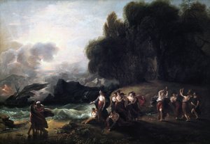 テレマコスとメンターのカリプソスレセプション、1801。 作： Benjamin West