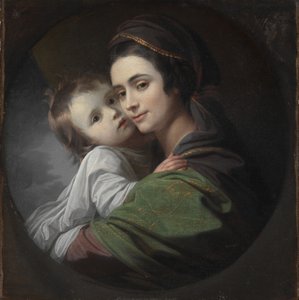 エリザベス・シェウェル・ウェストと息子のラファエル 作： Benjamin West