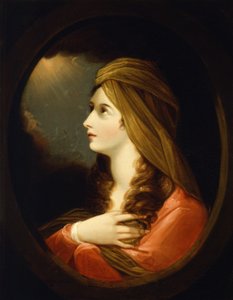 18世紀後半の女性の肖像 作： Benjamin West