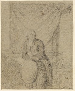 窓の前に立つ男の肖像 作： Benjamin West