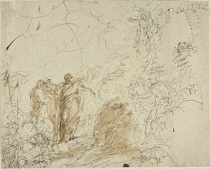 バイパーを振り払う聖パウロ 作： Benjamin West
