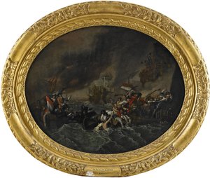 ラ・オーグの戦い、1820 作： Benjamin West