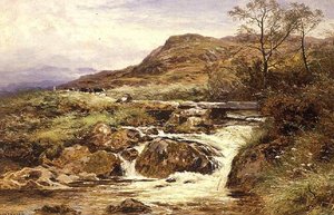 北ウェールズ、ドルゲリー近郊の夏の風景 作： Benjamin Williams Leader