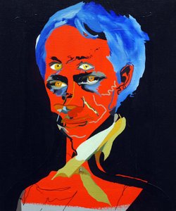 50 Major Writers In History : Charles Baudelaire, 2015（キャンバスに油彩、アクリル）