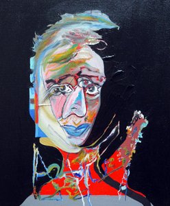 50 Major Writers In History : Virgina Woolf, 2015 (キャンバスに油彩、アクリル)