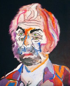 50 Major Writers In History : Walt Whitman, 2015（キャンバスに油彩、アクリル画）