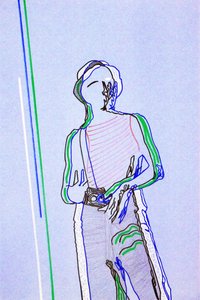 Passager 2, 2020 (和紙にアクリル、スクリーンプリント) 作： ブノワ・エルワン・ブシュロ