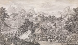 コスクラクの戦い、1774年。 作： Benoit Louis Prevost