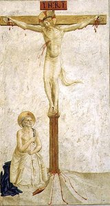 聖ドミニコとの十字架刑（フレスコ画） 作： Benozzo di Lese di Sandro Gozzoli