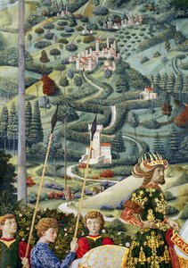 幻想的な風景、チャペルのマギサイクルの旅の詳細、1460年頃