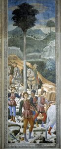 司教座聖堂の「三博士の旅」巻の細部、1460年頃（フレスコ画） 作： ベノッツォディレディディサンドロゴッツォーリ