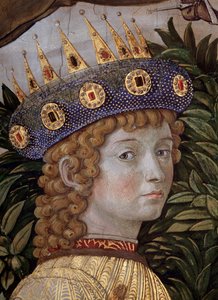 The Voyage of the Magi Cortege des rois mages de Jerusalem a Bethleem calls in Italian "Viaggio dei Magi" or "Cavalcata dei Magi" 壮大なローラン（Laurent de Medici）の顔にある若い魔導師のディテール（The procession of the Magi, detail of t 作： Benozzo di Lese di Sandro Gozzoli