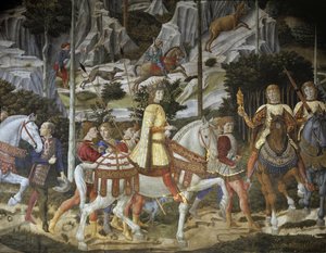 マギの騎馬隊（詳細 作： Benozzo di Lese di Sandro Gozzoli