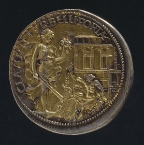 寓話的な図を描いたメダル、1533年（18062の逆）（詳細は119186を参照） 作： Benvenuto Cellini