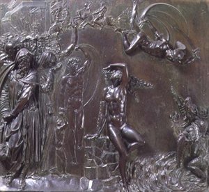 アンドロメダを救出するペルセウス（ブロンズ 作： Benvenuto Cellini