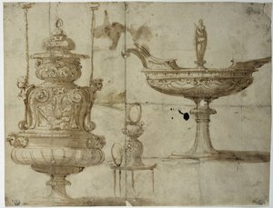 銀食器の研究（図面 作： Benvenuto Cellini