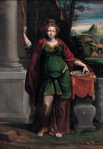セントルーシー、1535-1540 作： Benvenuto Tisi da Garofalo