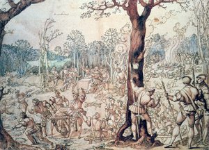 狩猟党、16世紀。 作： Bernard van Orley