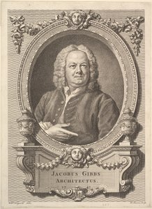 ジェームズ・ギブス、建築家、1747年。 作： Bernard Baron