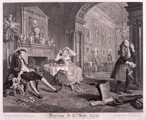 結婚ア・ラ・モード」、1745年、プレートII 作： Bernard Baron