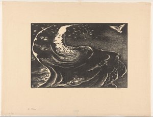 De vloed (オブジェクトの元のタイトル) 作： Bernard Essers (signed by artist)