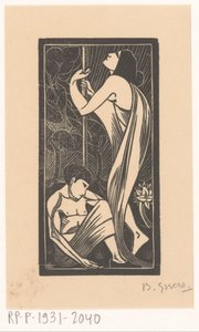 夜 作： Bernard Essers (signed by artist)