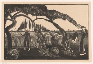 男と女の収穫 作： Bernard Essers (signed by artist)