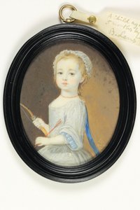 1714年生まれの幼い子供、1716年頃（水彩・アイボリー 作： Bernard III Lens