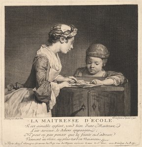 学校の先生 作： Bernard Lépicié after Jean Siméon Chardin